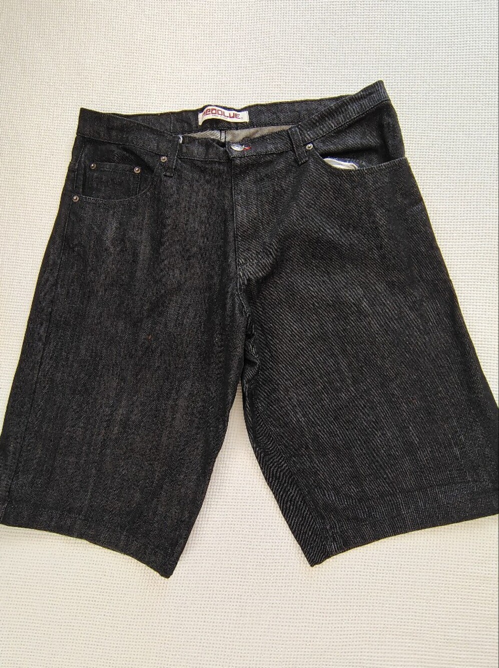 Neo blue Black Men’s Classic Denim Bermuda Shorts Size 36